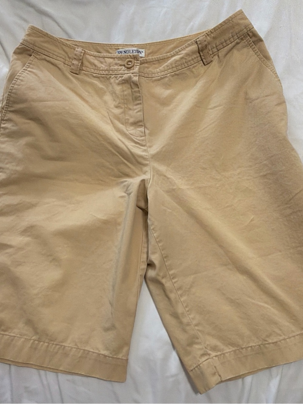 Pendleton Shorts Women’s 14 Tan Bermuda Cotton Outdoors Casual